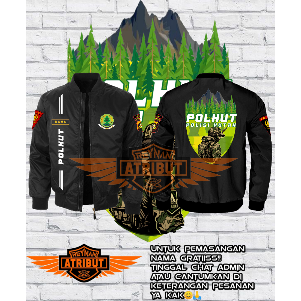 jaket polhut / jaket polisi kehutanan /bomber polhut