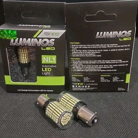 LAMPU LED SEN SEIN DAJJAL MOBIL S25 144 MATA NINE LUXIMOS NL1 CANBUS KEDIP NORMAL