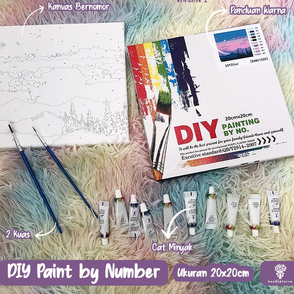 

Terbaru Bandiaterra DIY Paint by Number KIT Painting by Number Set Alat Lukis Praktis ukuran 2x2cm varian 1 L71
