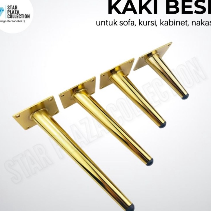 Kaki Sofa Retro Besi Emas  Kaki Kursi Besi Gold  Sofa Leg Besi Model Scania  Kaki SOK  Premium Metal