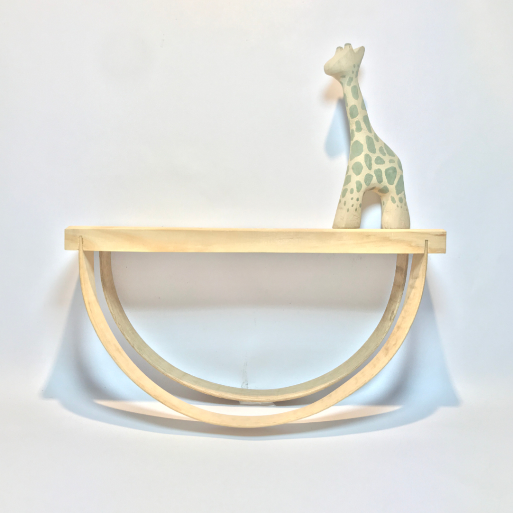 Rak Ambalan Dinding Minimalis Unik Lengkungan Kayu