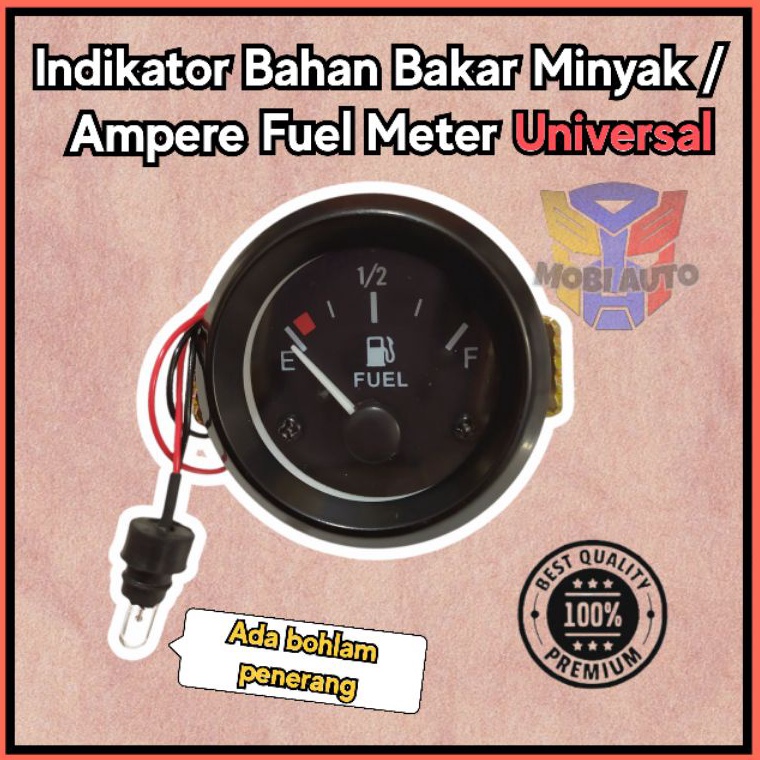 Ampere Amper Meter Bensin Indikator Bahan Bakar Universal Mobil Motor