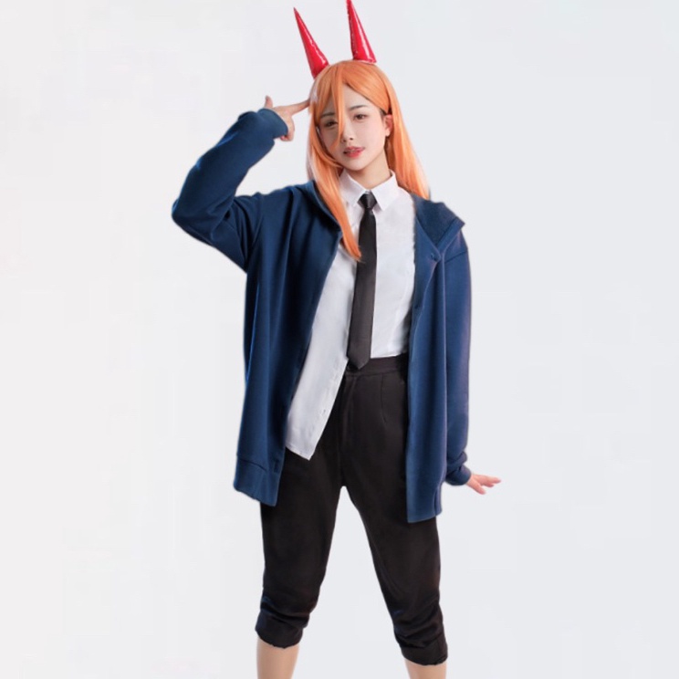 Super Shipping  MikuReady Power Chainsaw Man Cosplay Costume Anime Wig Chainsawman Kostum Uniform Se