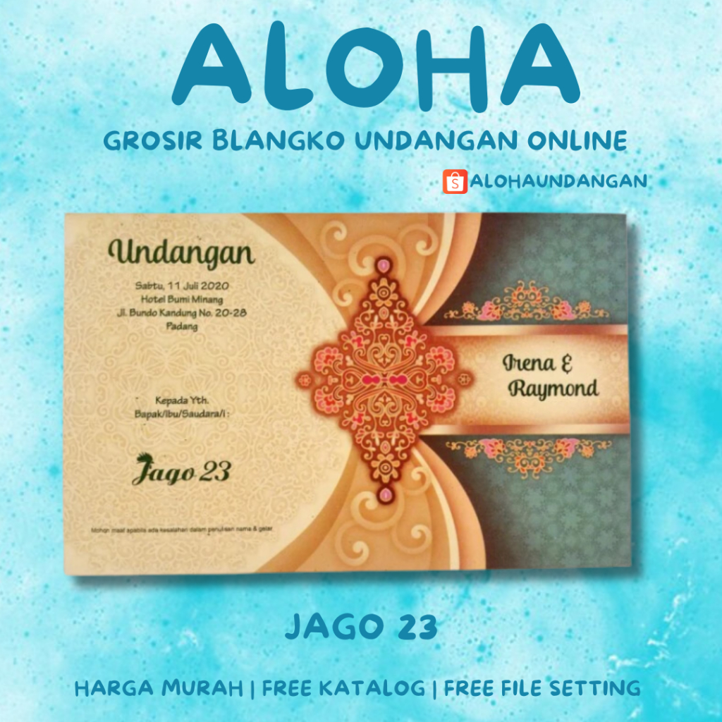 BLANGKO UNDANGAN JAGO 23 | Blangko Undangan kosong | Kertas Undangan Kosong | Undangan Murah | Blang