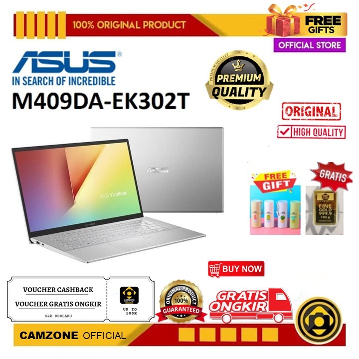 Laptop Asus M409DA-EK302T R3-3200U,4GB,1TB,14",WIN10