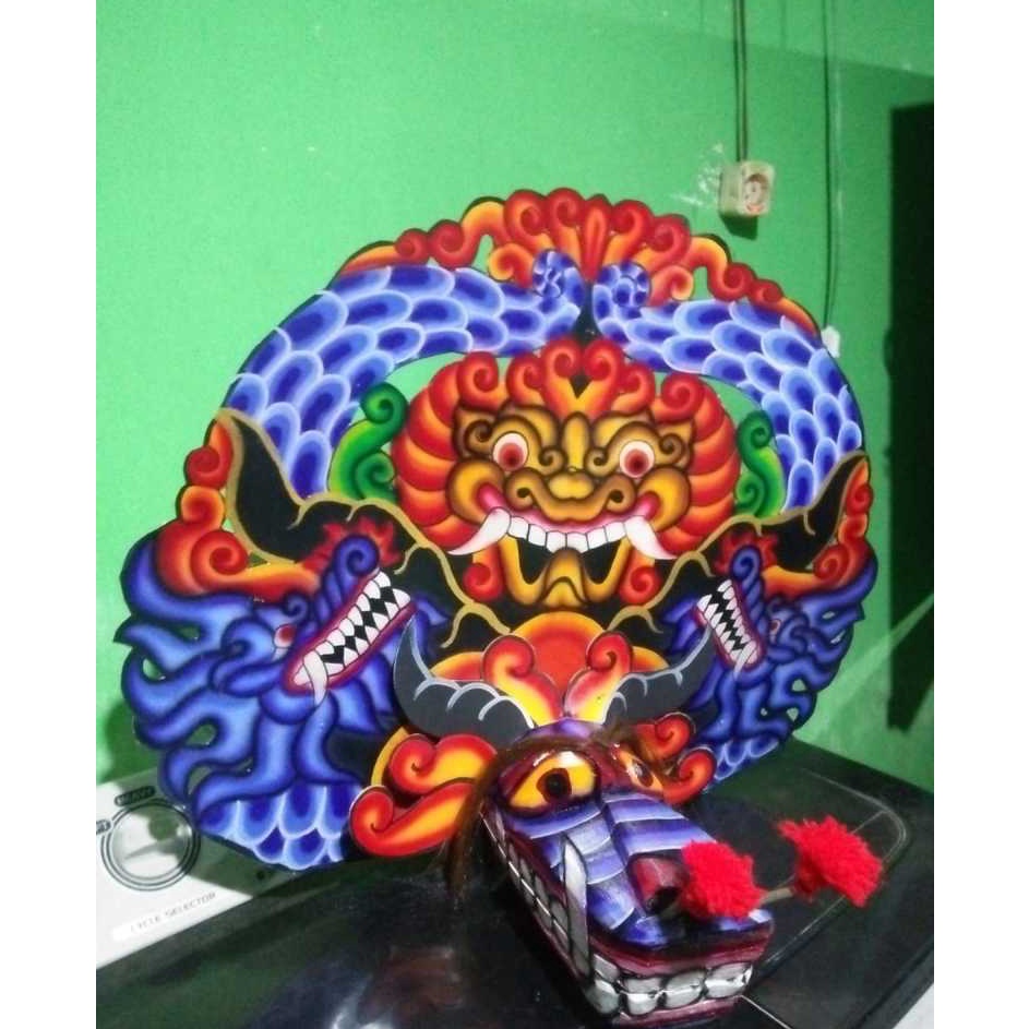 Dapatkan Barongan Anak Barongan Devil Anak Asli Kayu Full Set Kemul