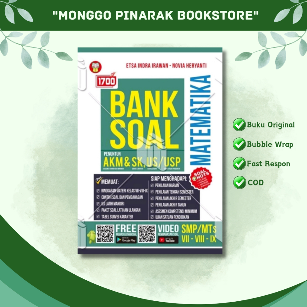BUKU 1700 PLUS BANK SOAL MATEMATIKA SMP/MTS