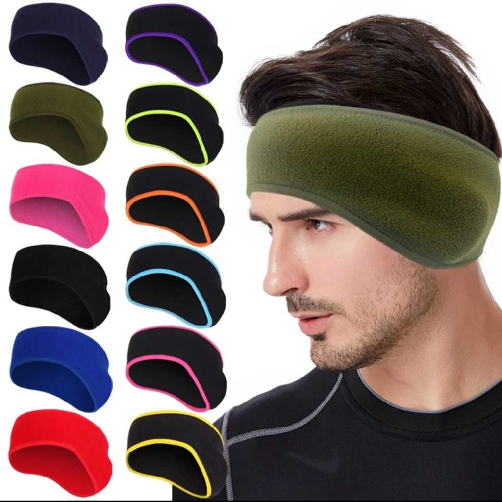 HB01 Headband Hairband Sport Head band Bandana Ikat - Penghangat Pengikat Penutup Kepala Telinga Sepeda Running