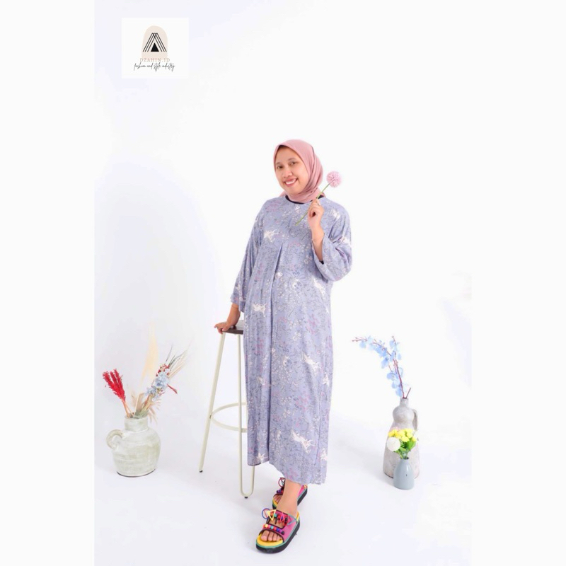 Daster Gamis 3/4 Motif Semi Abaya || Daster Kekinian || Daster Semi Abaya Terbaru || Daster Motif Ga