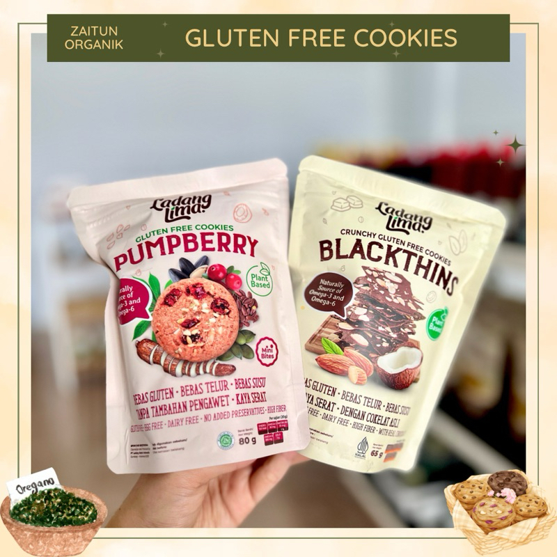 

COOKIES GLUTEN FREE | Blackthins | Pumpberry | Hazelnut cookies | Ladang lima | cemilan bebas telur