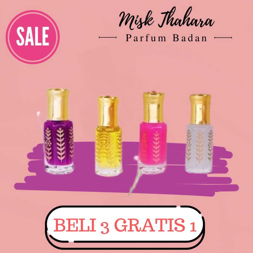 PAKET ISI 4 BIJI  - MISK THAHARA MISTAHARA MIKSTAHARA MINYAK OLES PEMIKAT PASANGAN PARFUM KEWANITAAN