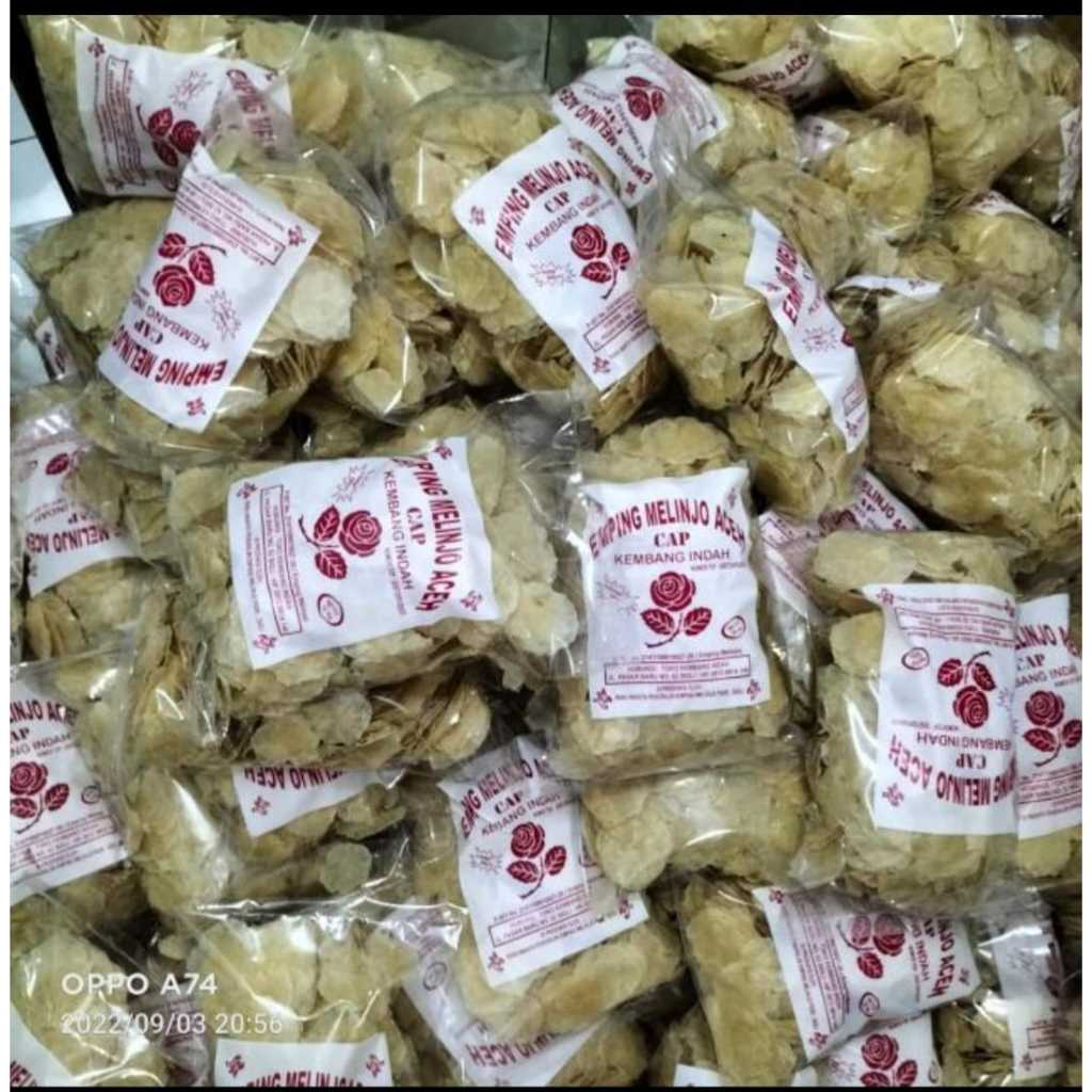 

EMPING MELINJO ACEH ASLI SIGLI KUALITAS SUPER NO. 1 500 GR ( CAP KEMBANG INDAH )