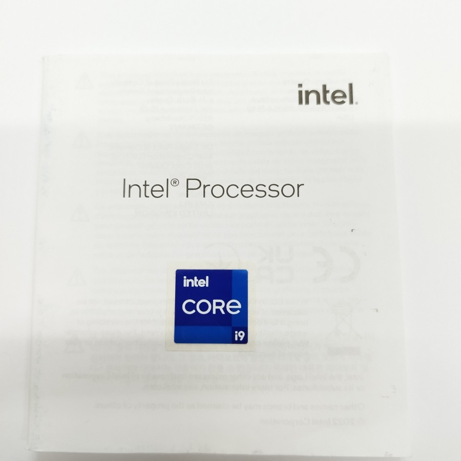 Sticker Logo Intel Core I9 GEN12/13
