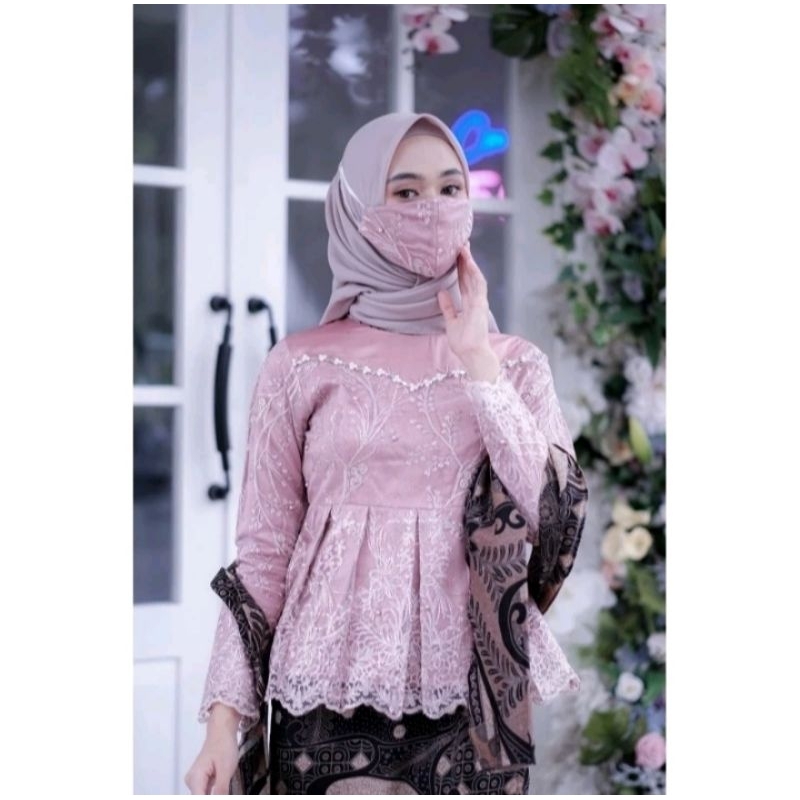 (Preloved) |Kebaya Blouse Asyifa Dusty Pink