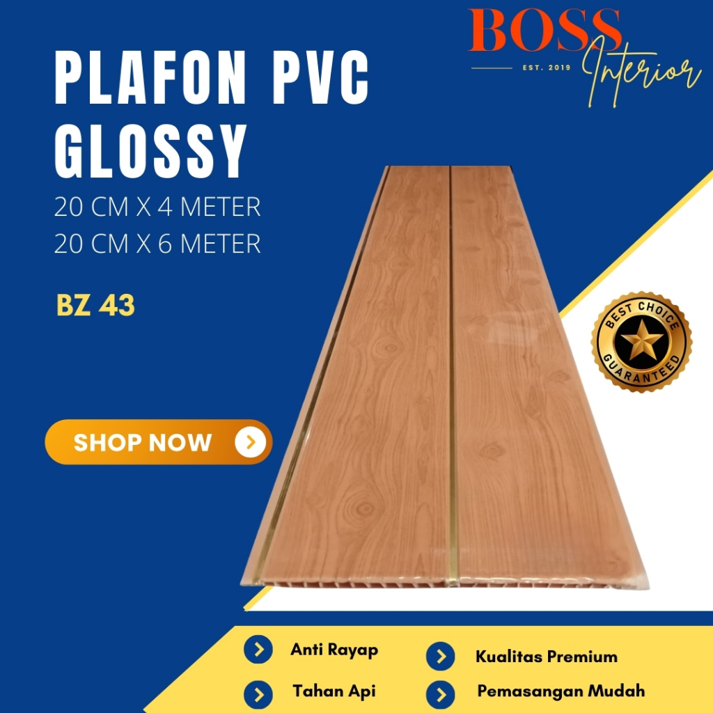 Plafon PVC | Plavon Rumah Minimalis Aesthetic Banyak Motif | Plafon Premium Glossy Anti Rayap Anti Air Murah
