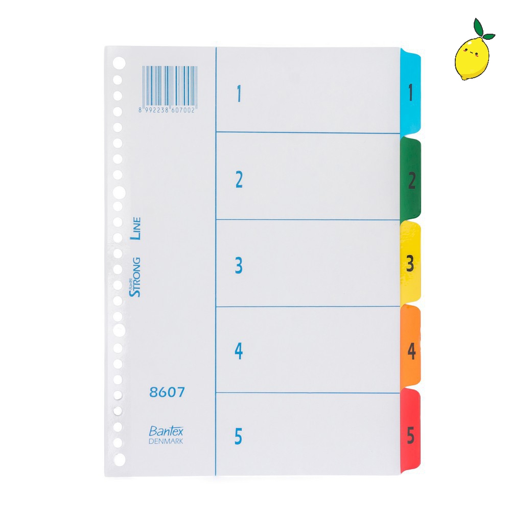 

Binder Divider / Bantex Index (1-5) B5 26 Holes 8607