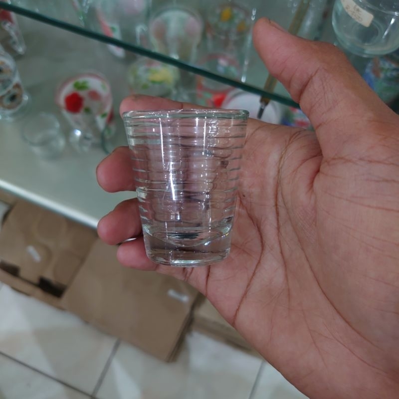 Gelas Sloki Mini Isi 6 Pcs | Gelas Sloki Mini | Gelas Shot Mini | Gelas Lilin | Gelas Kaca | Gelas M