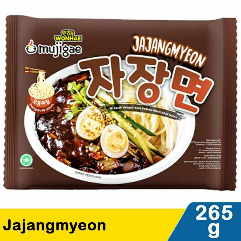 Jjangmyeon Mujigae Wonhae 265 gram / Jajangmyeon Mie Udon Saus Kedelai Korean - BPOM & HALAL MUI