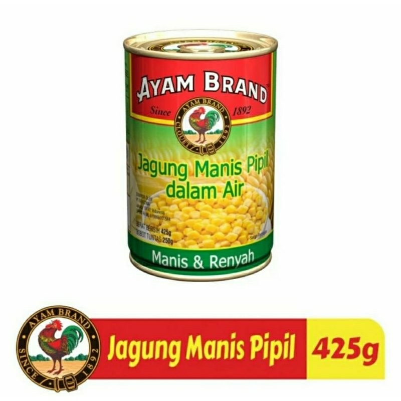 

Ayam Brand Whole Kernel Corn Jagung Pipil Manis dalam Kaleng 425gr