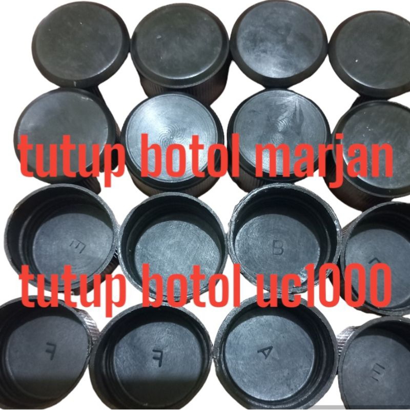 tutup botol marjan plastik hitam