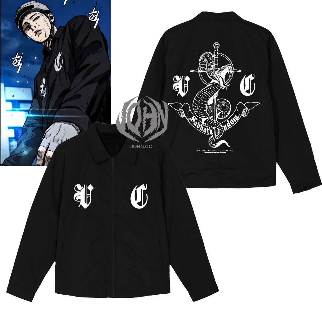 Jaket Coach sleting Sabbat Jayjo / Jaket Coach Comic Windbreaker Sabbat Jayjo Manhwa