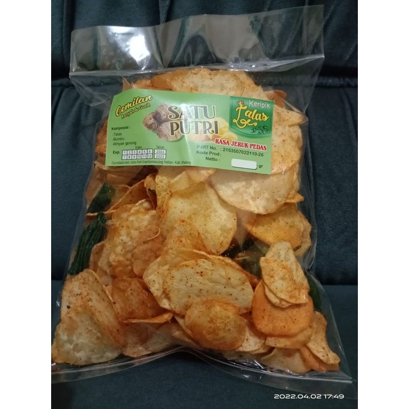 

Kripik Talas Rasa Jeruk Pedas • Kripik Satu Putri•