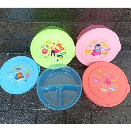 LUNCH BOX KOTAK MAKAN KOTAK NASI BULAT SEKAT 3 SUNRISE