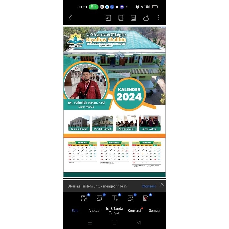 

Kalender Custom Pondok Pesantren
