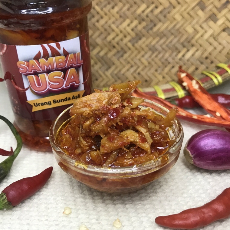 

Sambal Ayam Suwir 120 gram - Sambal USA (Urang Sunda Asli)