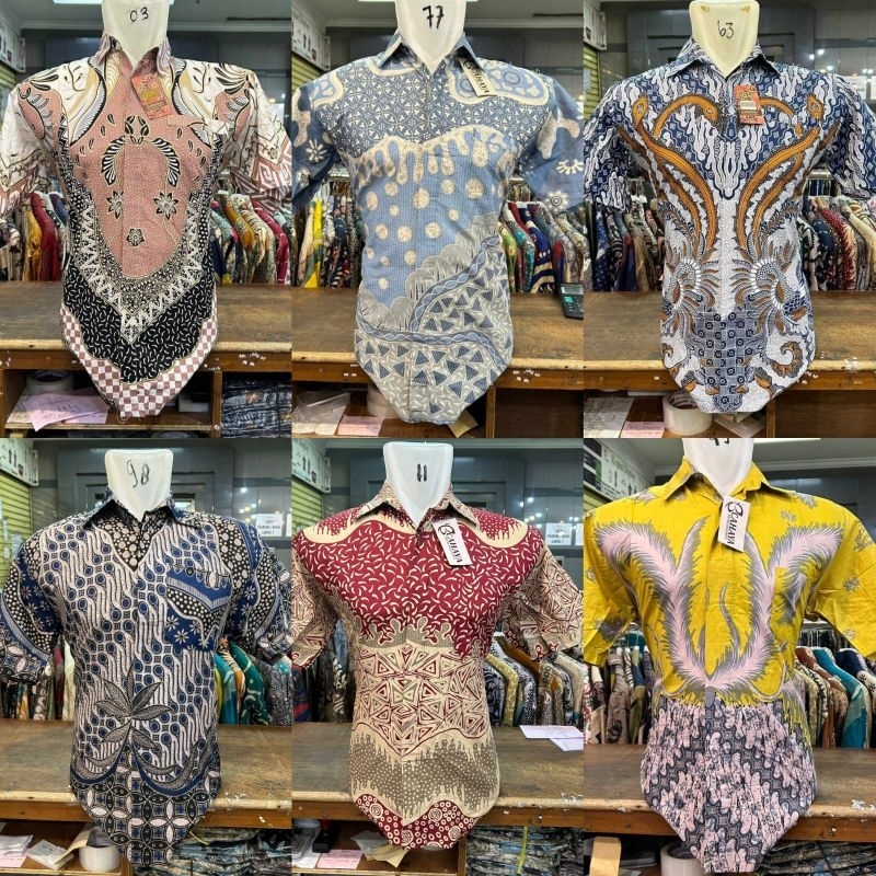Hem Batik Pria Lengan Pendek - Baju Batik Pria - Hem Batik Pria Jumbo M L XL XXL 3XL 4XL