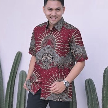Terbaru 33 Baju Pakaian Batik Pria Lengan Pendek Kemeja Seragam batik solo Premium Jawa Modern
