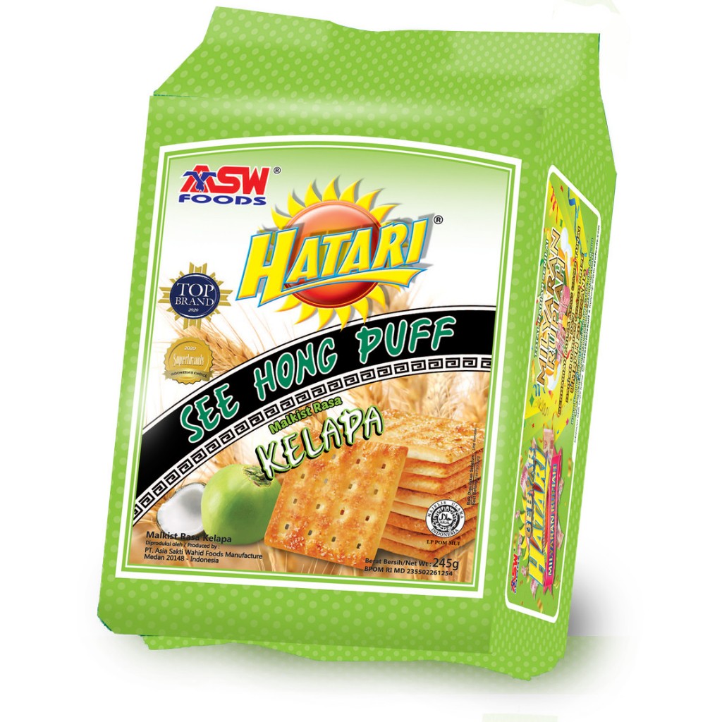 

PROMO Hatari See Hong Puff Kelapa Margarin Biskuit Malkist Coconut Kreker Cracker Crackers 245 gram Biscuit Hampers Lebaran Natal Puasa Makanan Ringan Usaha Kuliner Kekinian Viral Baking Pastry Murah Termurah