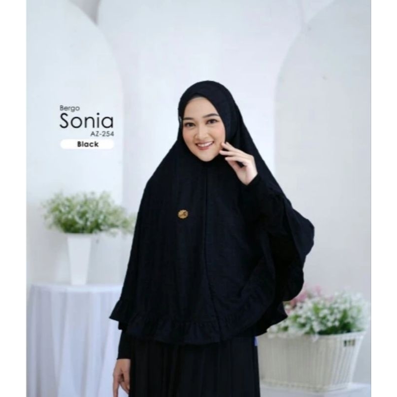HIJAB INSTAN BERGO SONIA JUMBO By.Azamka