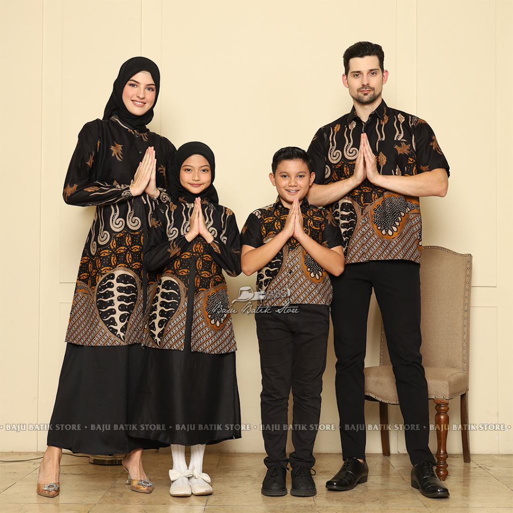 Baju Gamis Batik Couple Kondangan Sarimbit Pasangan Keluarga Ibu Ayah Dan Anak Perempuan Laki Laki Modern Kekinian Mewah Premium Terbaru Lebaran 2024