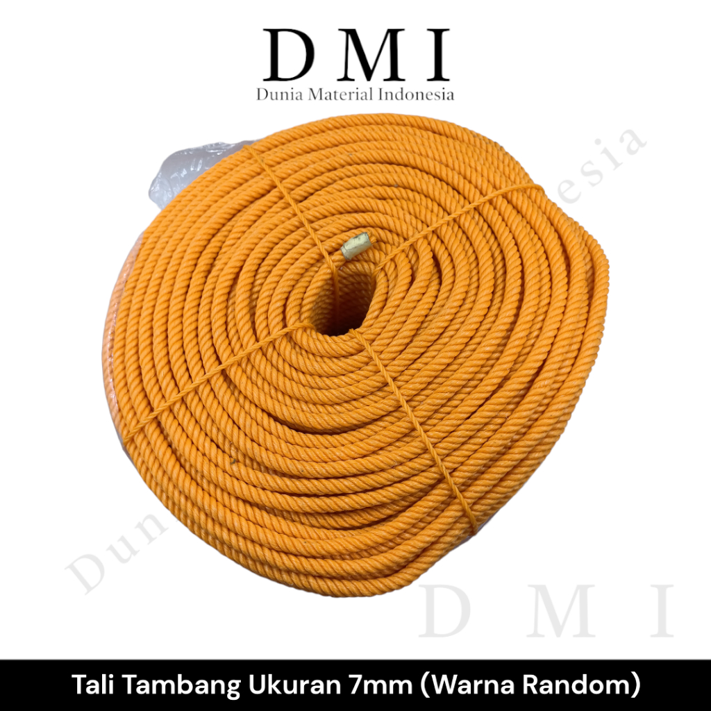 

Tali Tambang Plastik 7mm | Tali Plastik Nylon Warna Warni | (5Mtr)