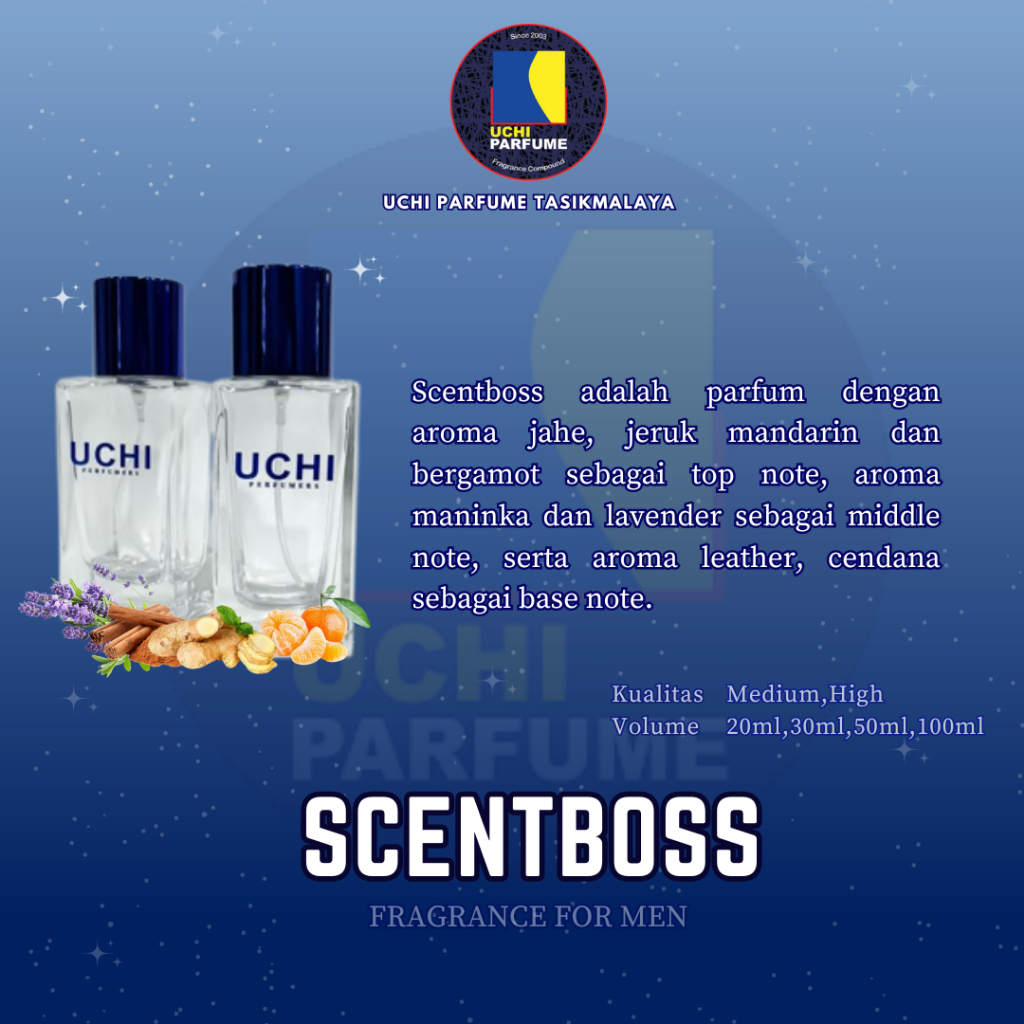 Uchi Parfume Refill Parfum SCENTBOSS (20ml,30ml,50ml,100ml)