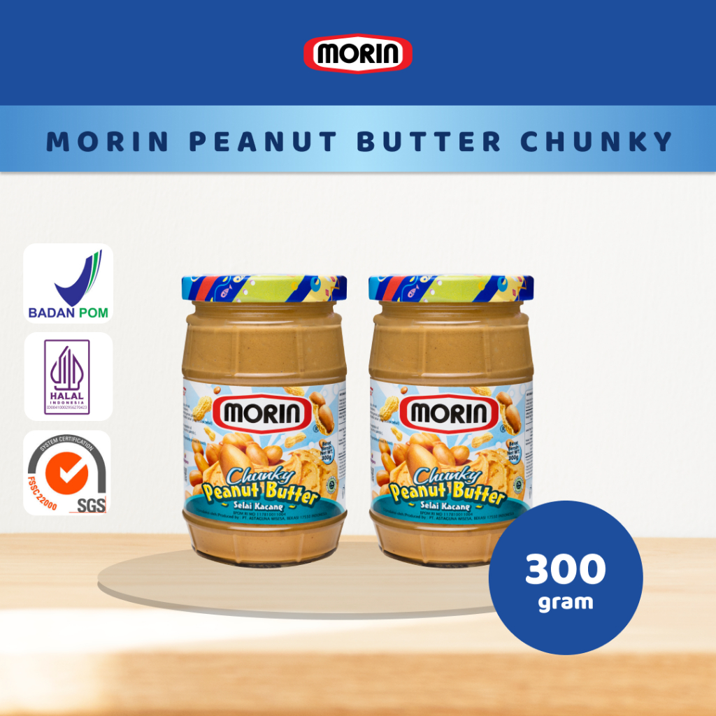 

MORIN PEANUT BUTTER CHUNKY 300 GR - SELAI KACANG PAKET ISI (2)