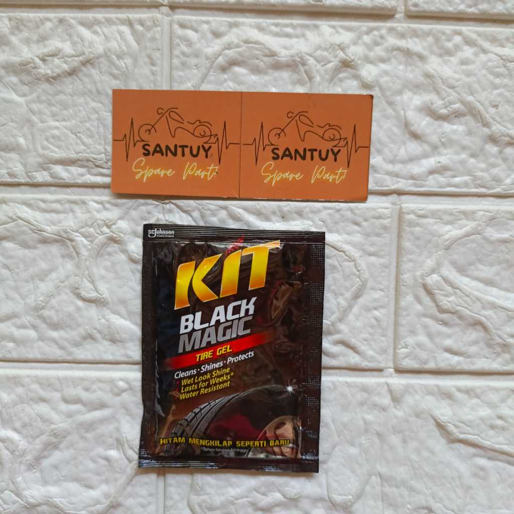 Semir Ban Pengkilap Pelindung Ban Kit Black Magic Tire Gel Sachet 32ml #santuymotoshop