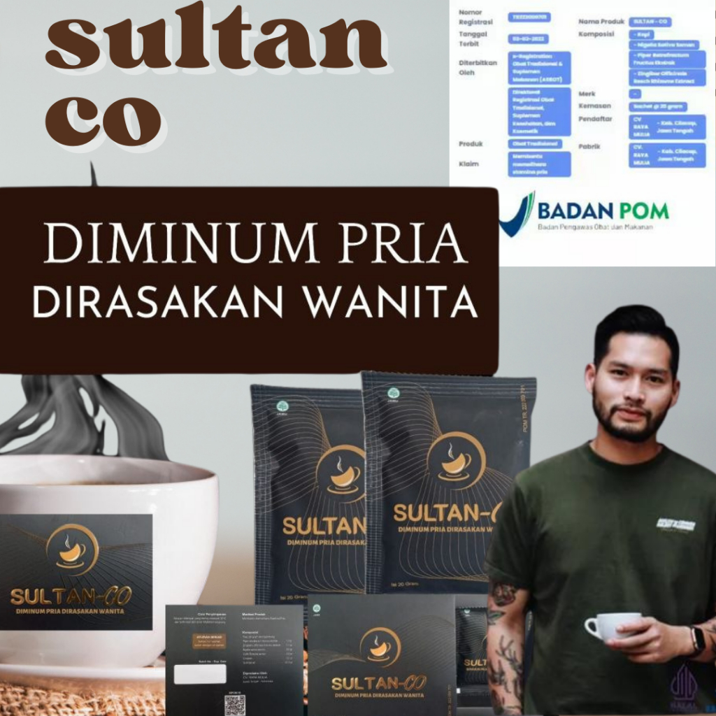 

Sultan Co Kopi Herbal Pria Dewasa - Aman Dikonsumsi - Halal Dan BPOM (Privasi Terjamin Aman )