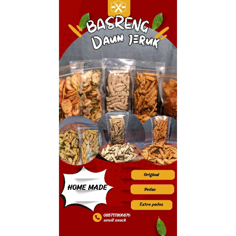 

basreng daun jeruk original, pedas dan extra pedas murah, paling murah