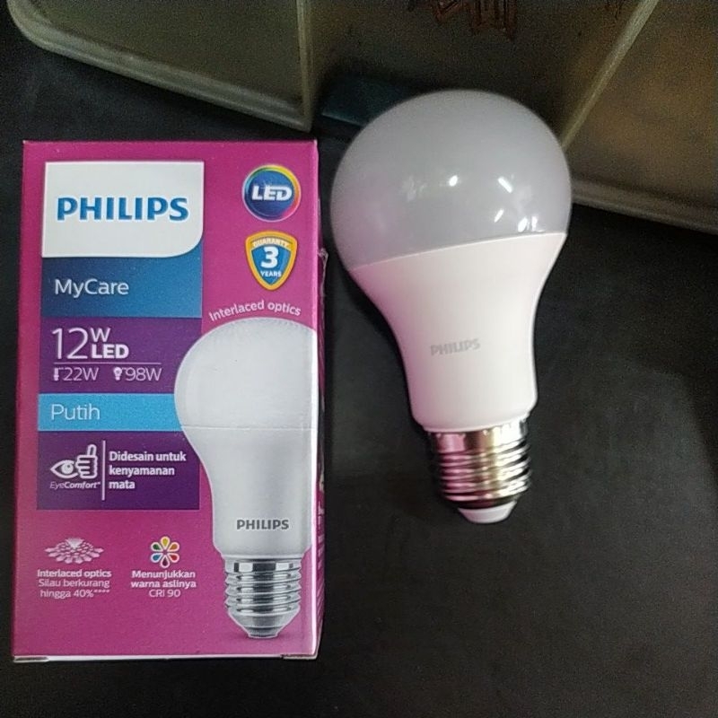 Lampu Led philips 12watt cahaya putih merk Philips 100% baru dan original