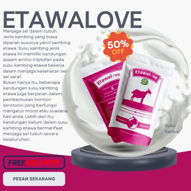 

Etawalove Platinum Original Susu Kambing Etawa Sehatkan Jantung Dan Mencegah Penyakit Hati