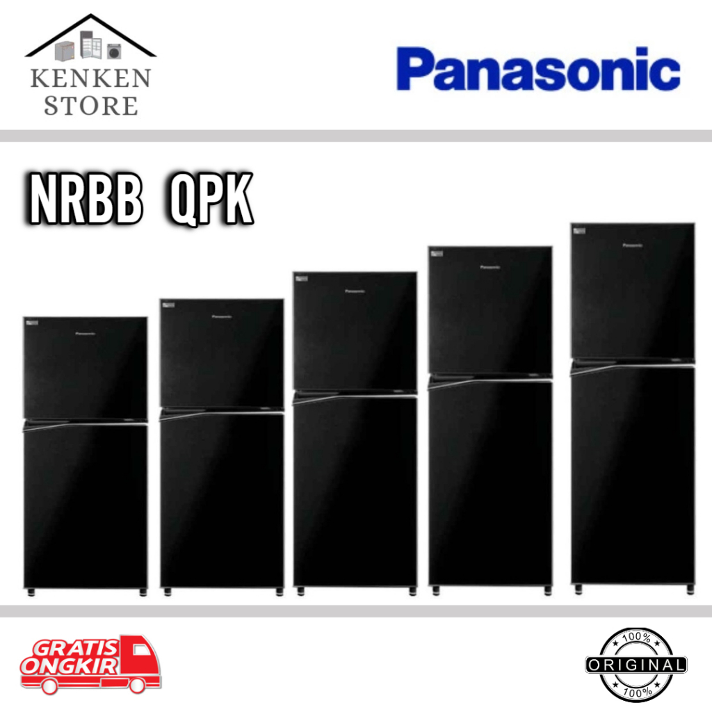 KULKAS  PANASONIC 2 PINTU INVERTER PRIME FRESH SERIES WARNA HITAM NRBB-QPK