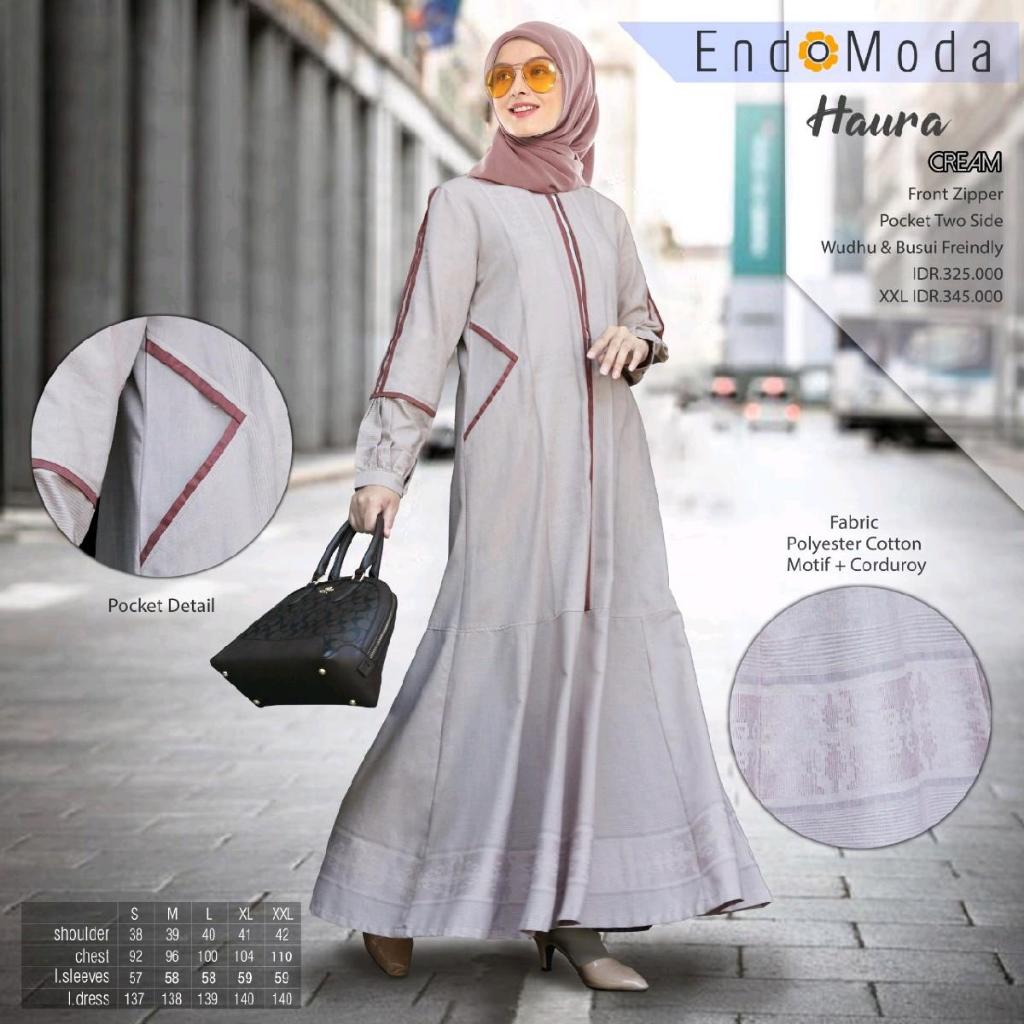 Endomoda Haura Dress Gamis Muslimah Wanita