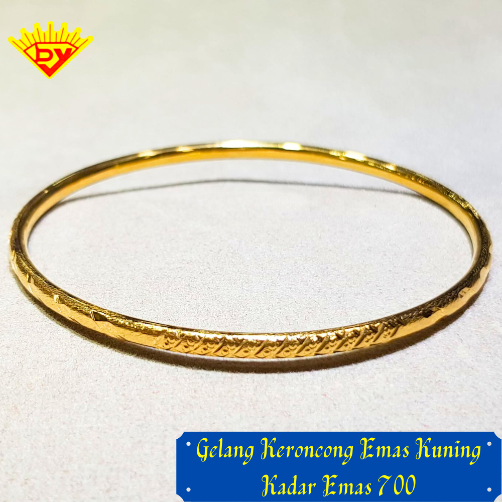 Gelang Keroncong Emas Kuning 859 Kadar Emas 700