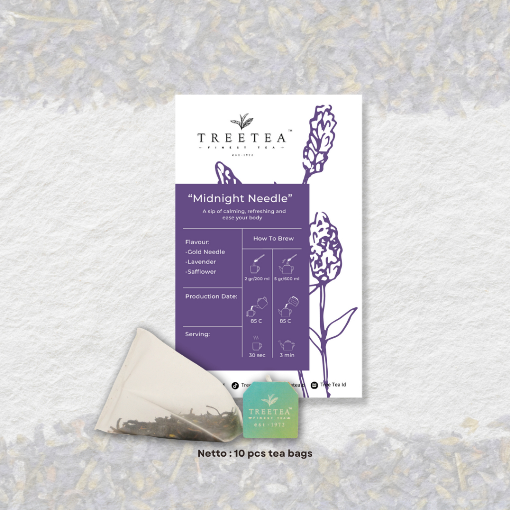 

MIDNIGHT NEEDLE - TreeTea Tea Bags Lavender Flavour