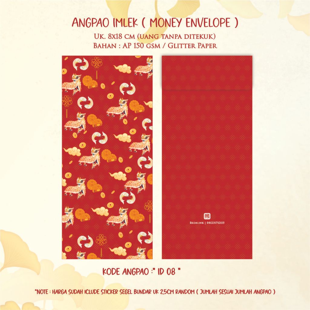 

Angpao Imlek | Money Envelope | ID 08 & KID 11 | New Stock 2024