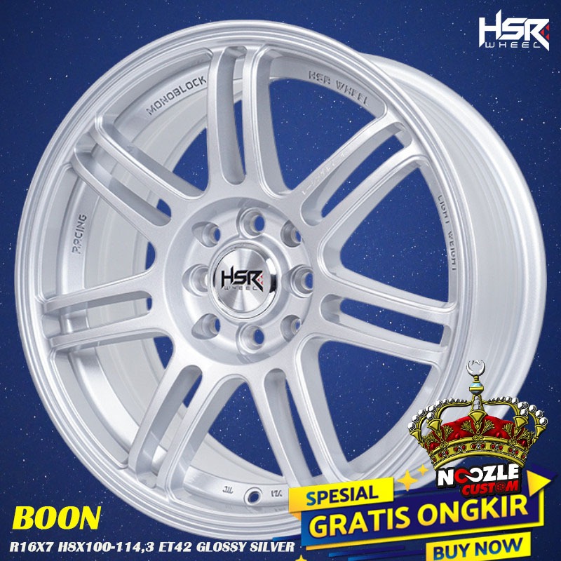 Velg Mobil HSR Ring 16 Baut 4 Double PCd Pelek Racing HSR Terbaru Ring 16