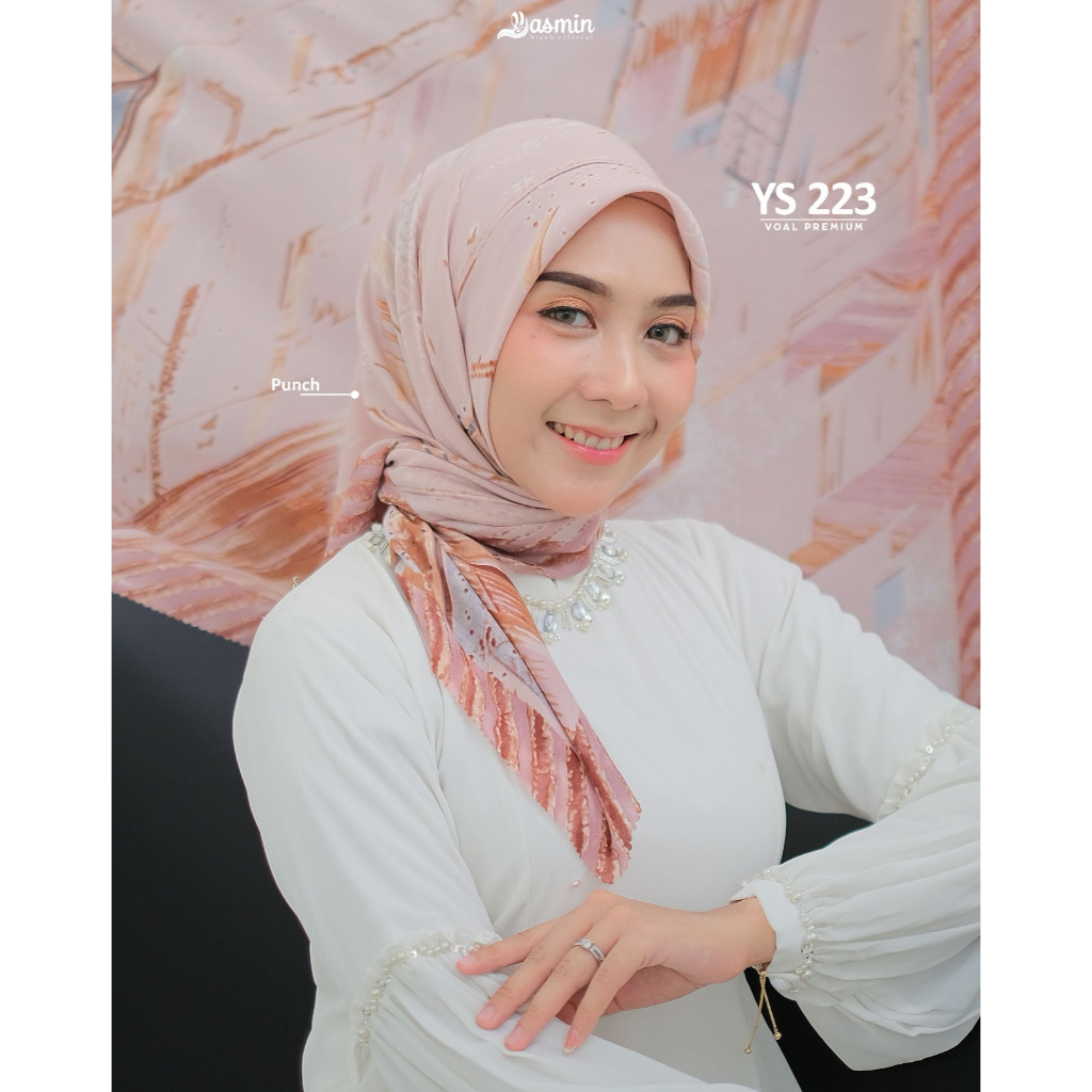 Diva Hijab  - Segi Empat Motif Yasmin Ys 223 Nazira Scarf Yasmin Hijab Segiempat Voal Premium Laserc