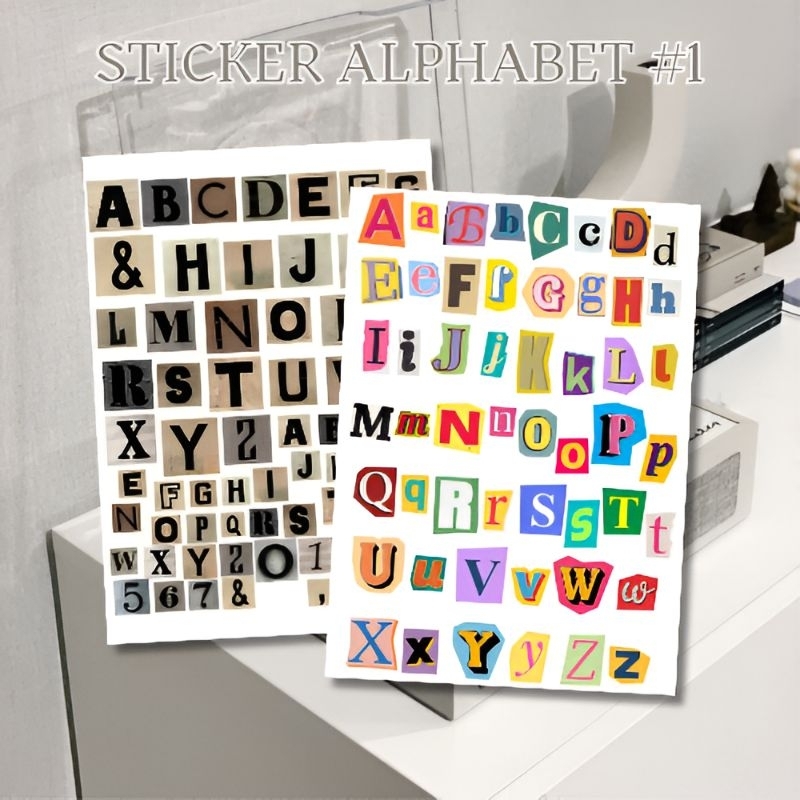 

Sticker Deco Aesthetic Alphabet Cute Confetti